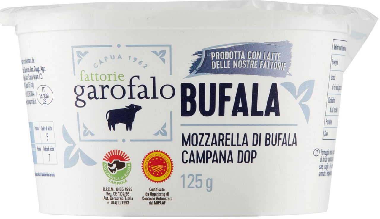 MOZZARELLA DI BUFALA CAMPANA D.O.P 125 G IN VASCHETTA - Immagine 21