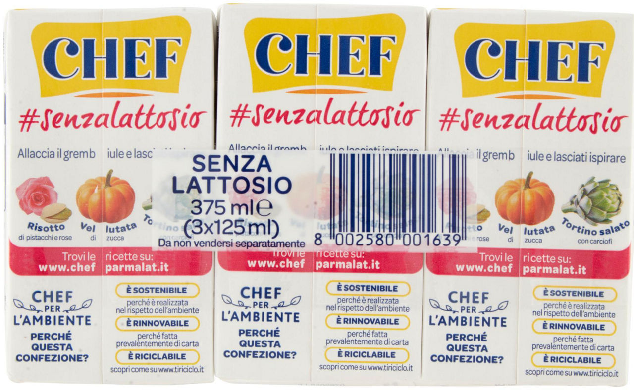 CHEF PANNA DELATTOSATA 3X125 ML - Immagine 21