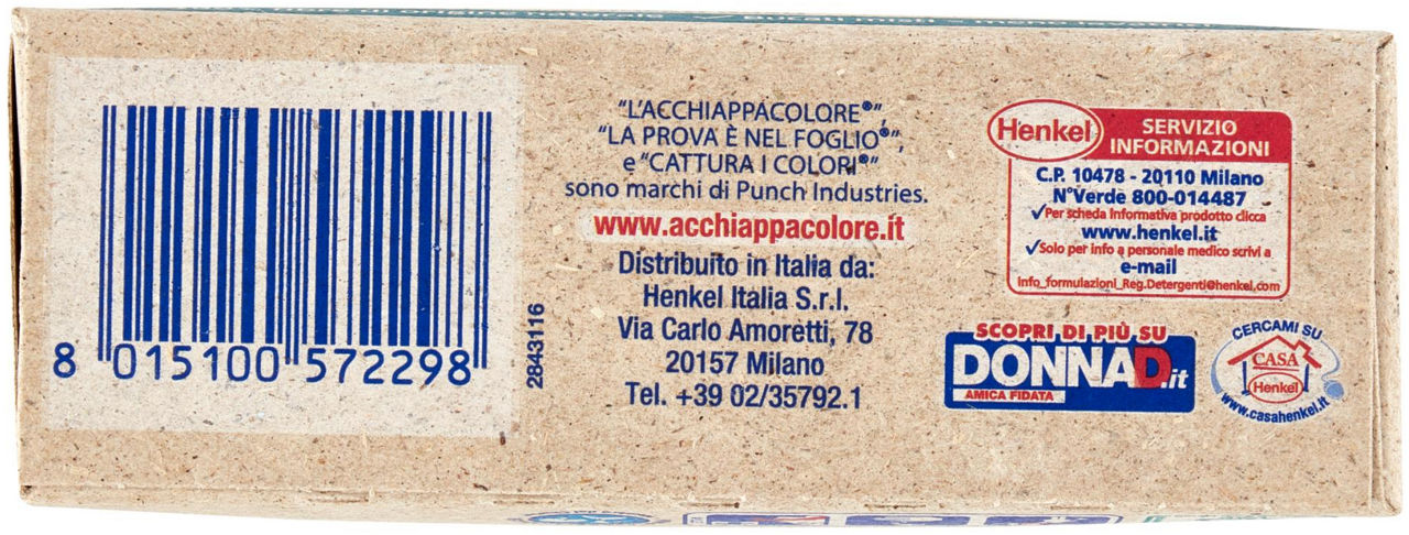 ADDITIVO BUCATO L'ACCHIAPPACOLORE ECO FIBRE NATURALI PZ 16 - Immagine 51