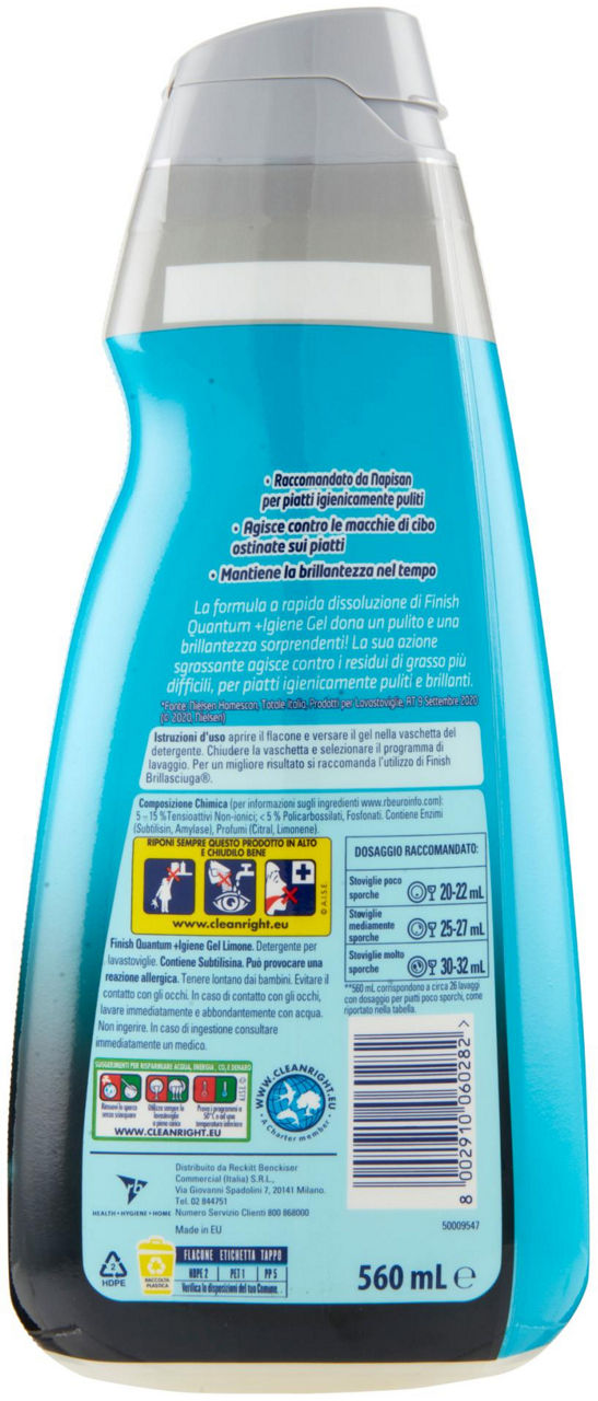 Ultimate + Igiene Gel Napisan Lemon gel lavastoviglie 26 lavaggi 560 ml - Immagine 21