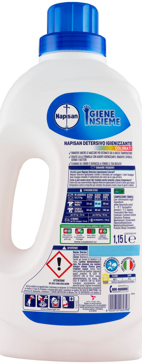 Detersivo lavatrice igienizzante Color 23 lavaggi 1,15 L - Immagine 21