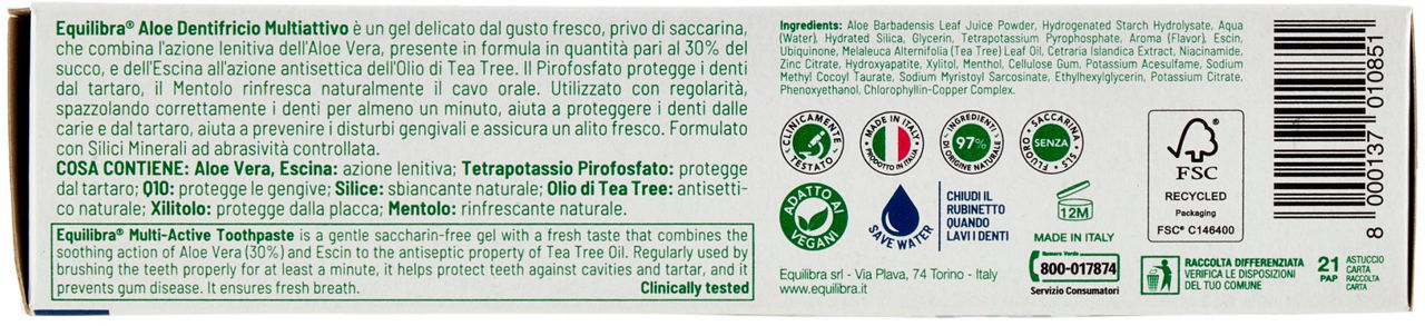 Dentifricio aloe tripla azione 75 ml - Immagine 51