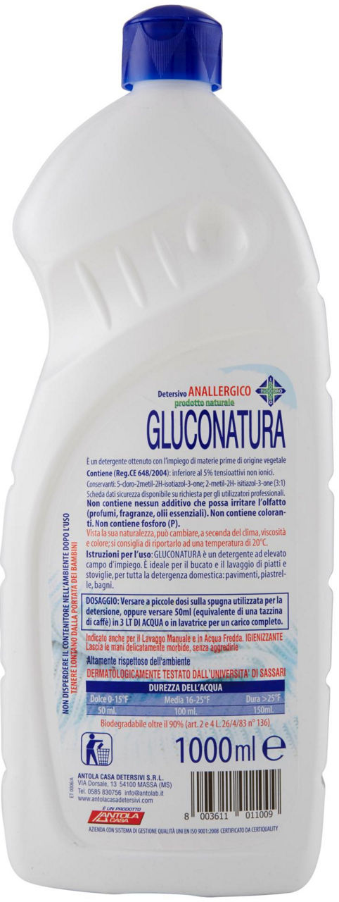 DETERGENTE MULTIUSO FORZA NATURA GLUCONATURA FLACONE LT.1 - Immagine 21