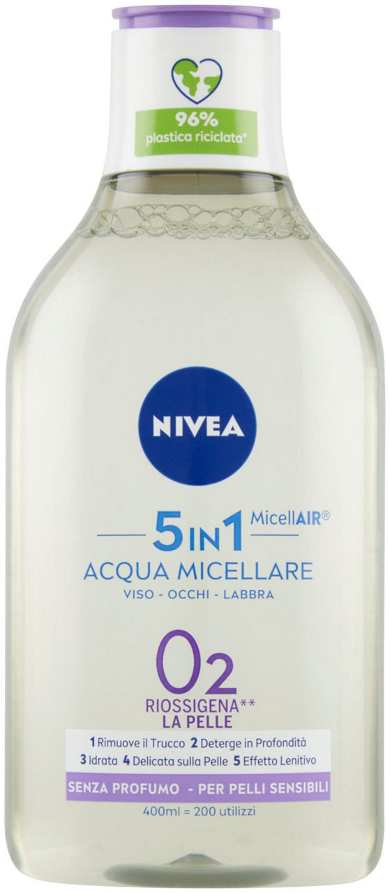 ACQUA MICELLARE PELLI SENSIBILI NIVEA ML 400 - Immagine 01