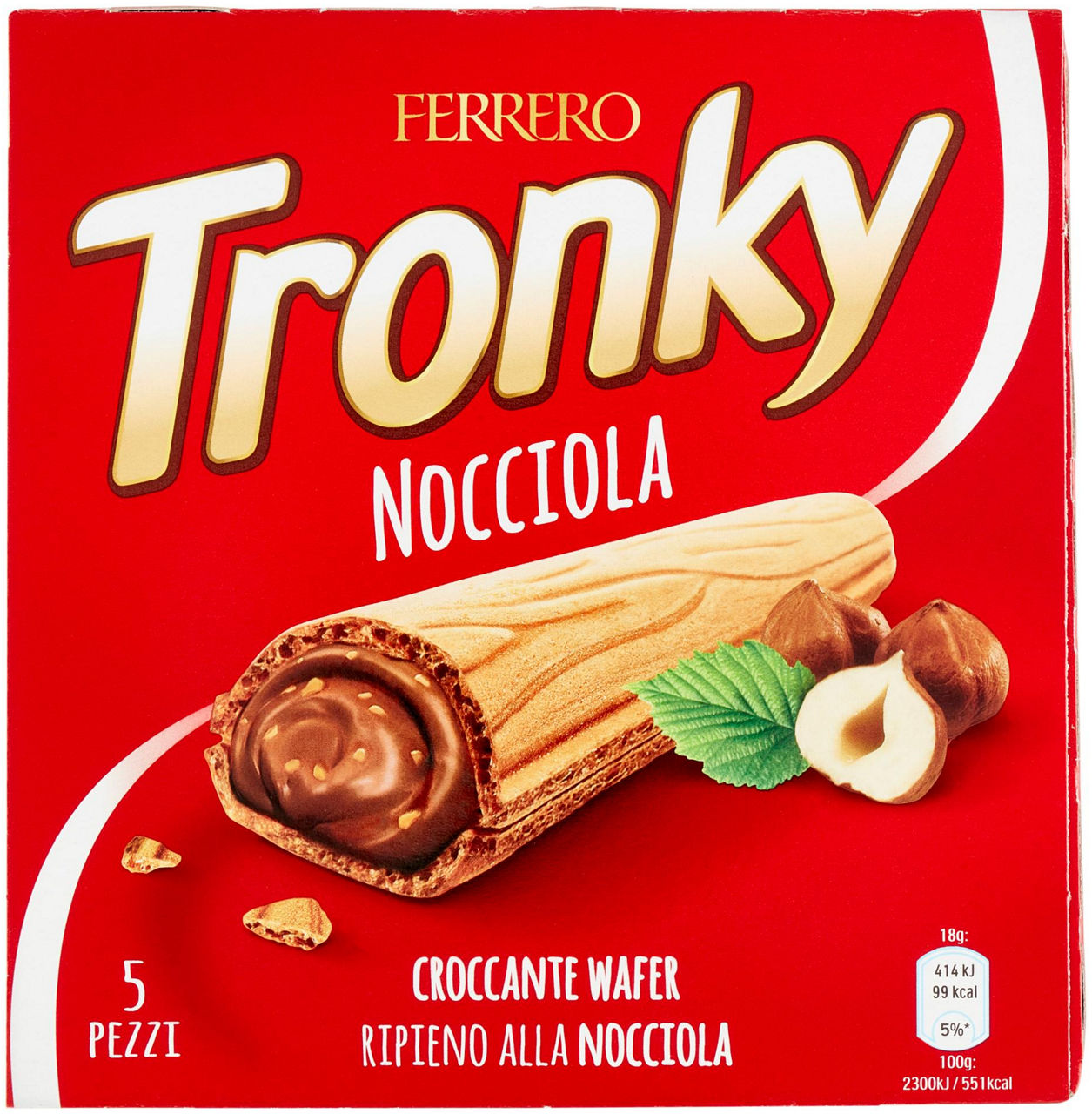 Tronky t5 nocciola multipack pz.5x gr.18