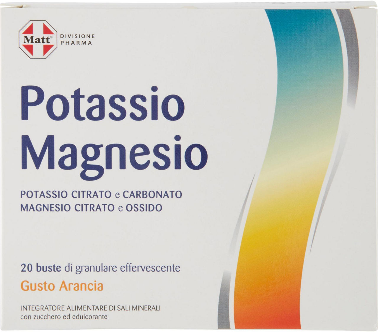 Potassio e magnesio gusto arancia matt & diet pharma  buste pz.20 gr.200