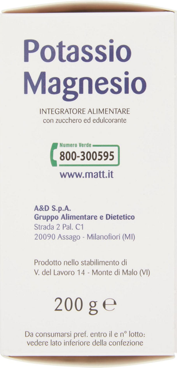 POTASSIO E MAGNESIO GUSTO ARANCIA MATT & DIET PHARMA  BUSTE PZ.20 GR.200 - 3