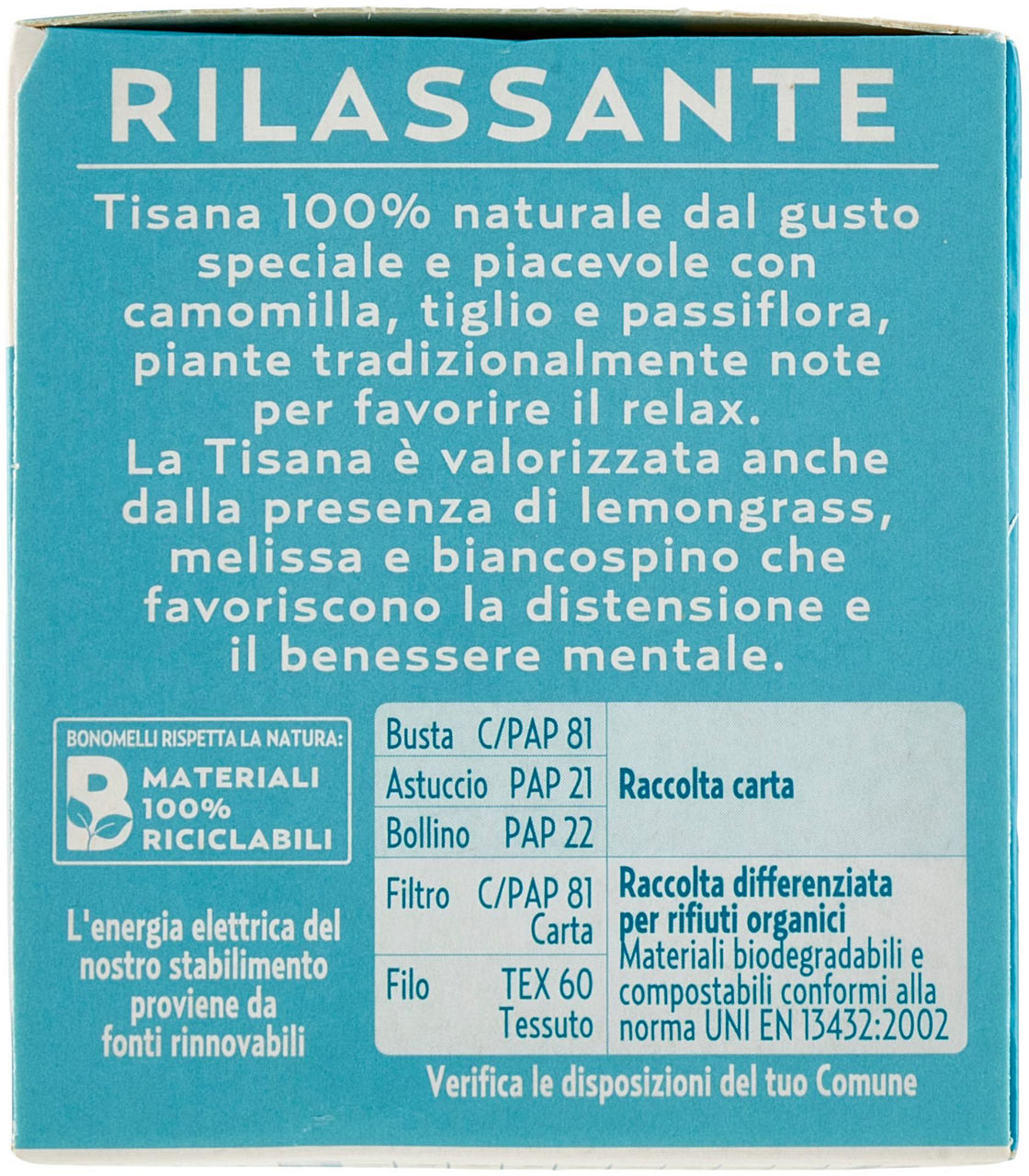 TISANA RILASSANTE BONOMELLI 16 FILTRI SCATOLA GR 32 - 3