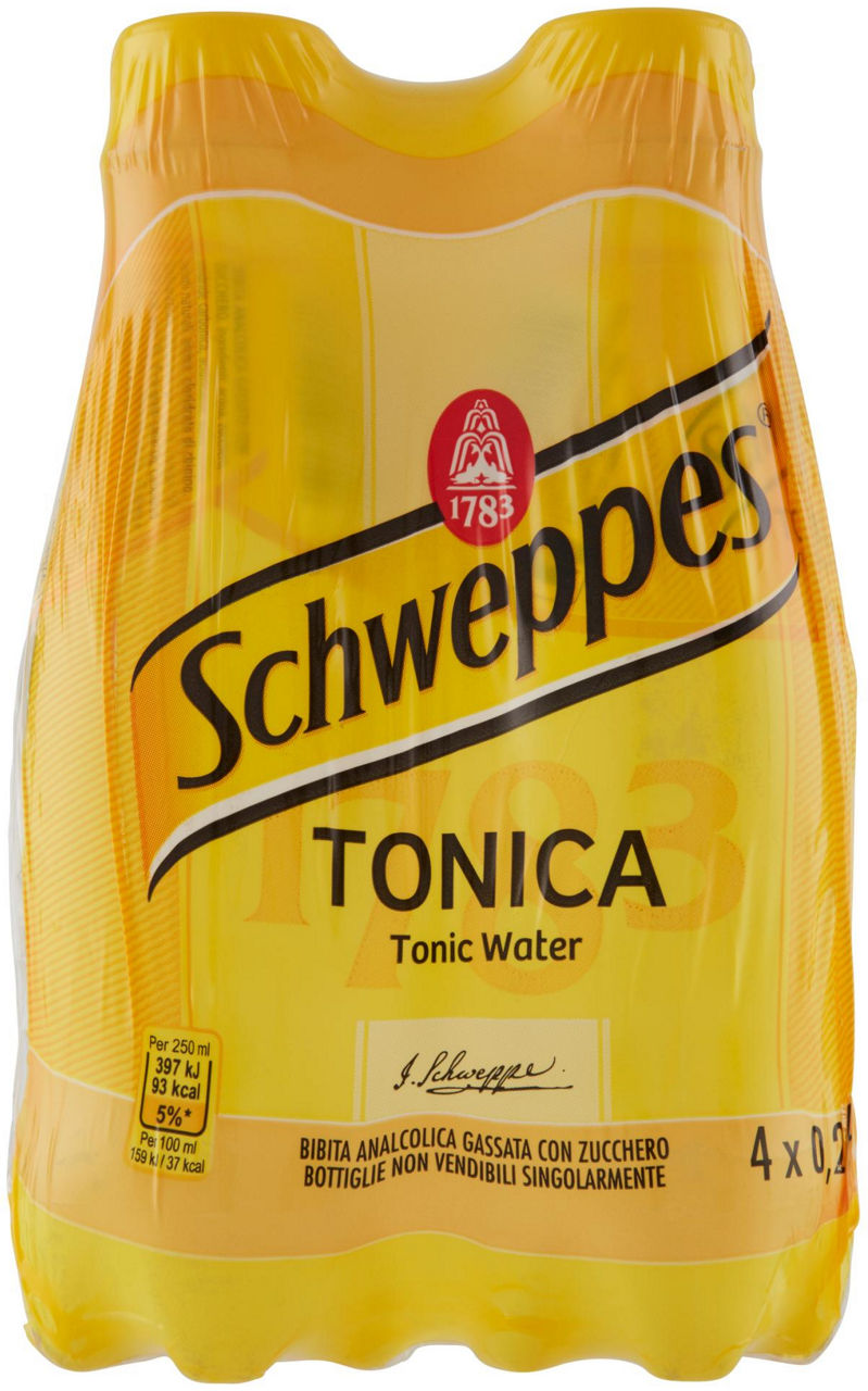 Schweppes tonica cluster pet ml 250 x 4