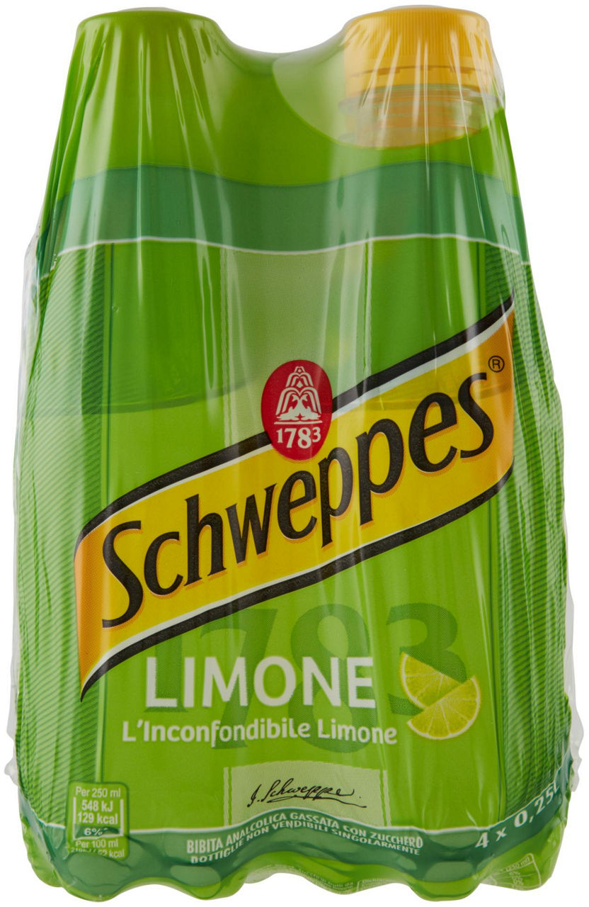 SCHWEPPES LIMONE CLUSTER PET ML 250 X 4 - Immagine 21