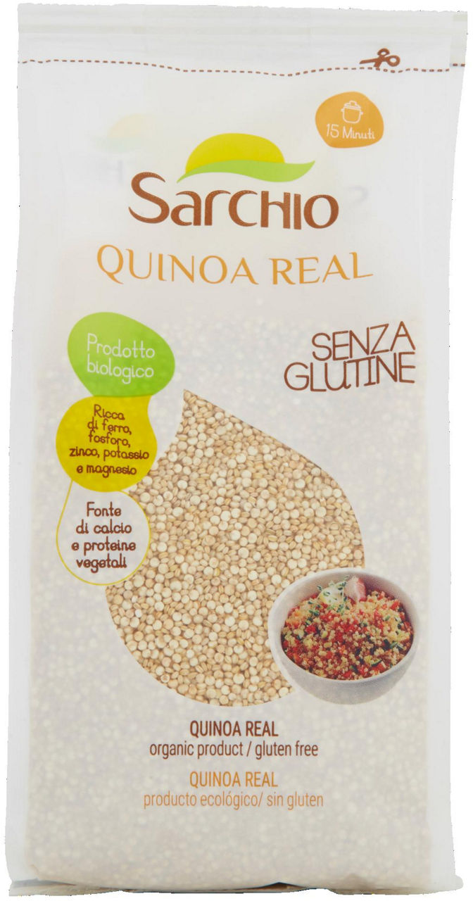 Quinoa real senza glutine biologica sarchio gr.400