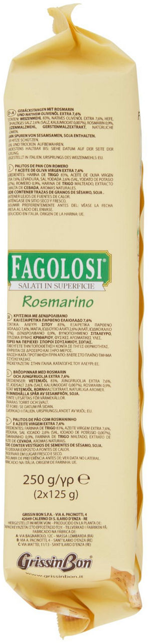 GRISSINI FAGOLOSI ROSMARINO GRISSIN BON INCARTO GR. 250 - 3
