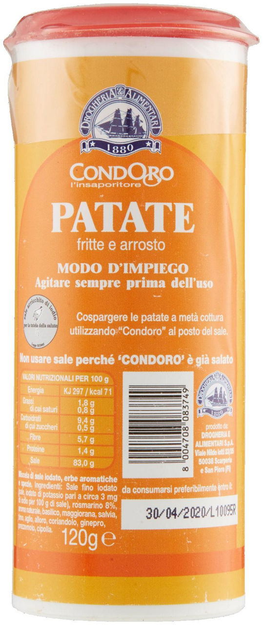 INSAPORITORE PER PATATE CONDORO BARATTOLO GR. 120 - Immagine 21