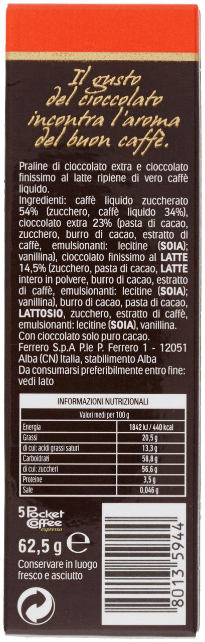CIOCCOLATINI POCKET COFFEE FERRERO T.5 SCATOLA GR.62,5 - 2