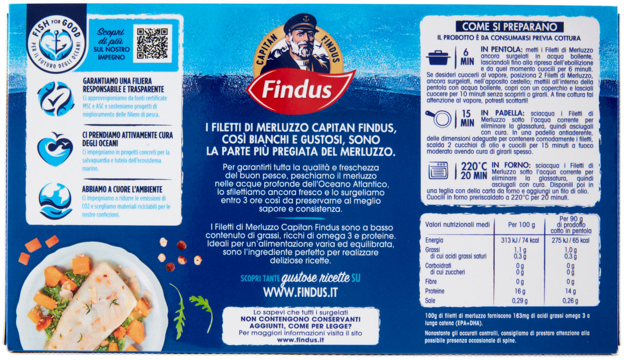 FILETTI DI MERLUZZO CAPITAN FINDUS CARTONE G 360 - 5