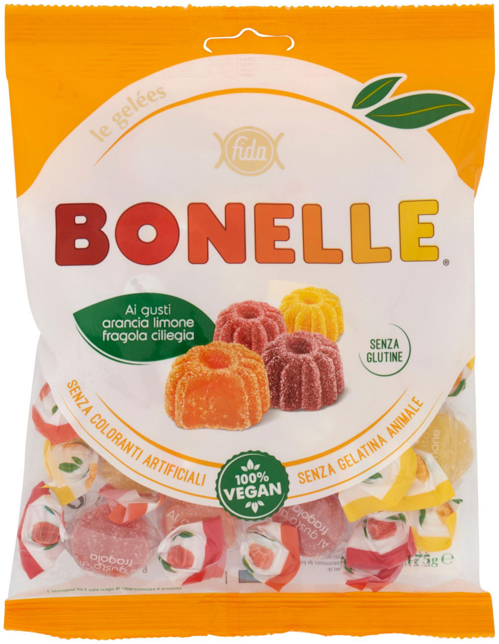 Caramelle morbide gelee alla frutta 175 gr