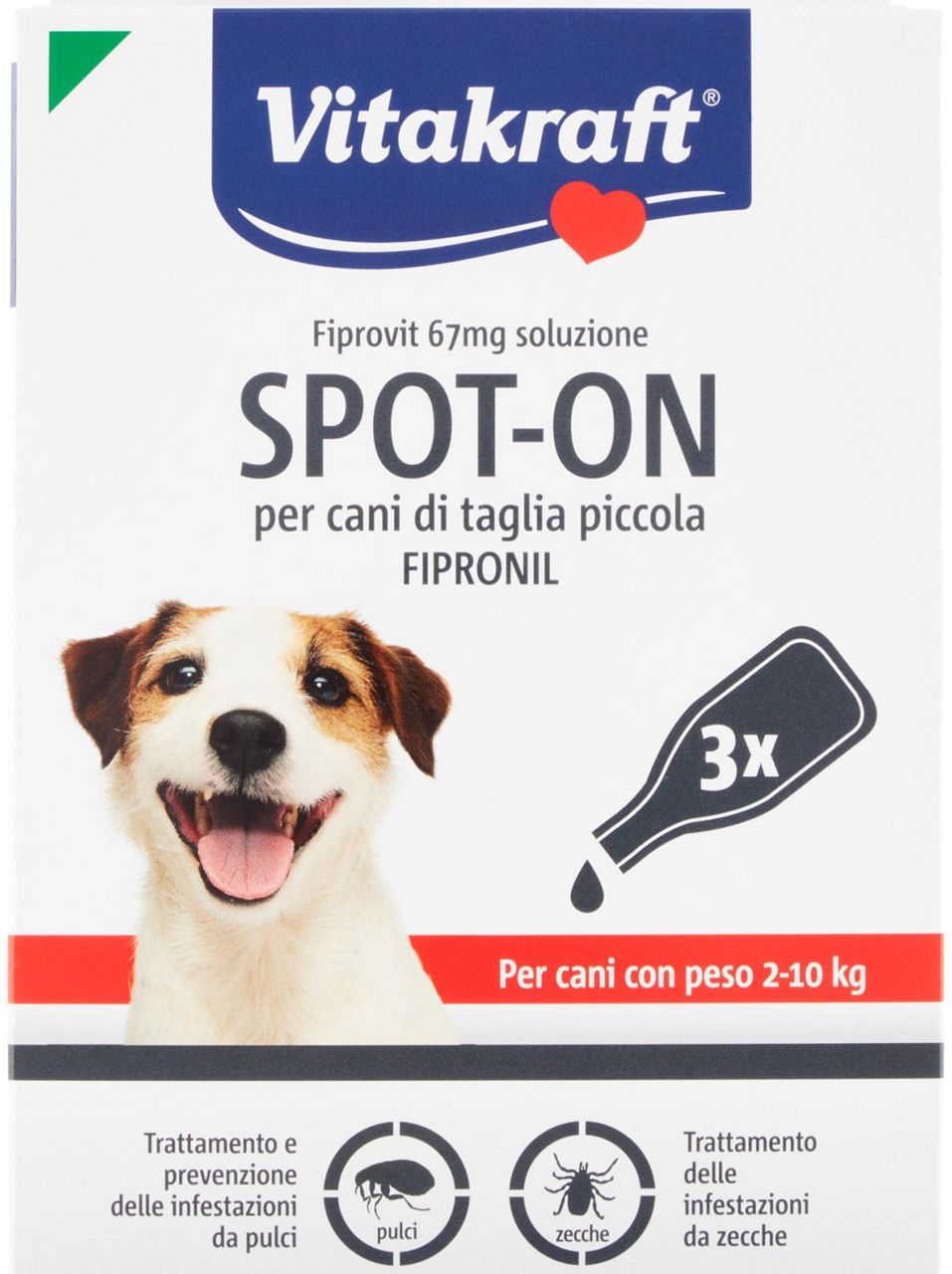 ANTIPARASSITARIO PER CANI PICCOLA TAGLIA REPELT SPOT-ON FIPRONIL 3 PZ - Immagine 01