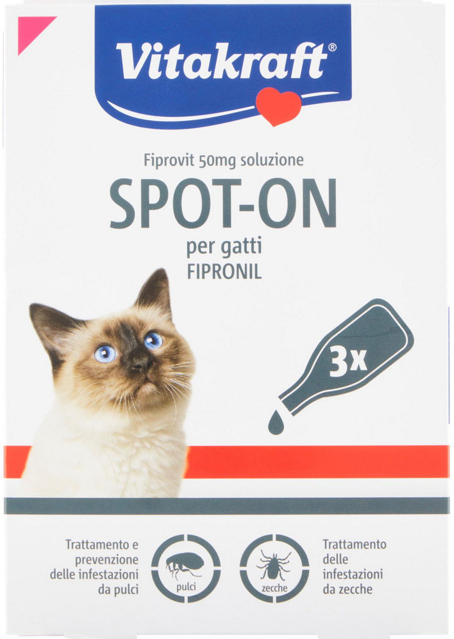 Repelt spot-on fipronil per gatti vitakraft  scatola pz. 3 gr.20