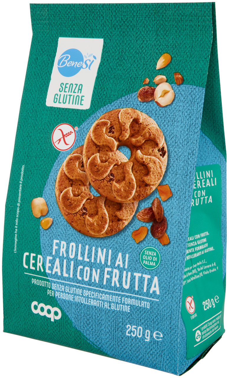 Biscotto Frollino ai cereali con frutta senza glutine 250G - Immagine 61