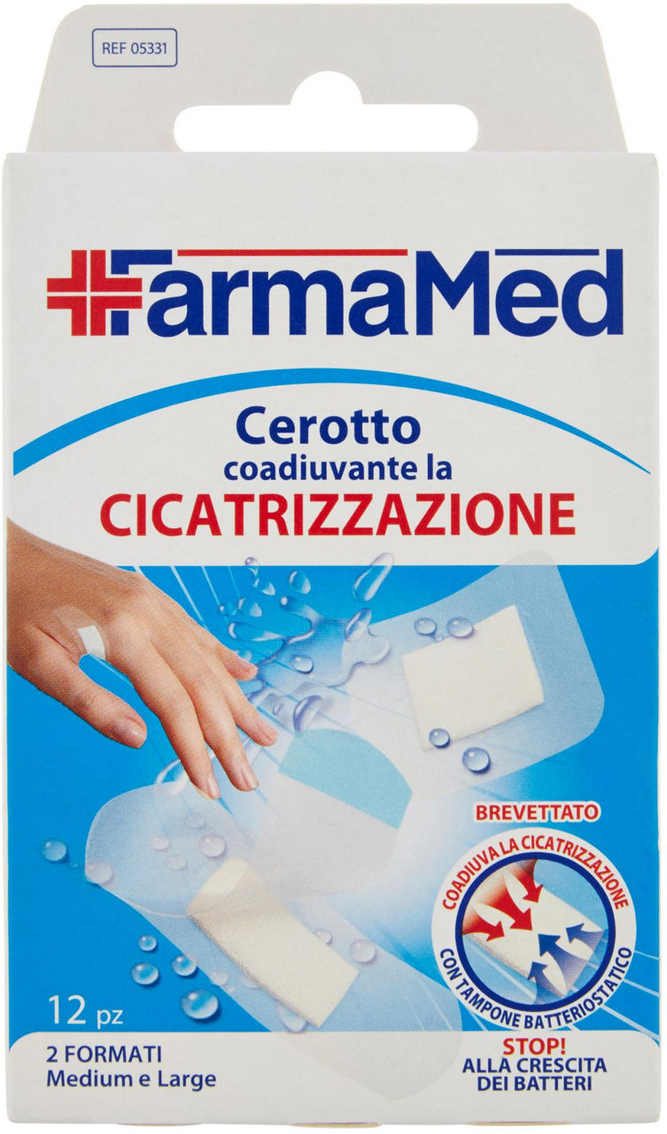 Cerotti farmamed abatox+neoactive cicatrizzanti impermeabili 2 formati pz. 12
