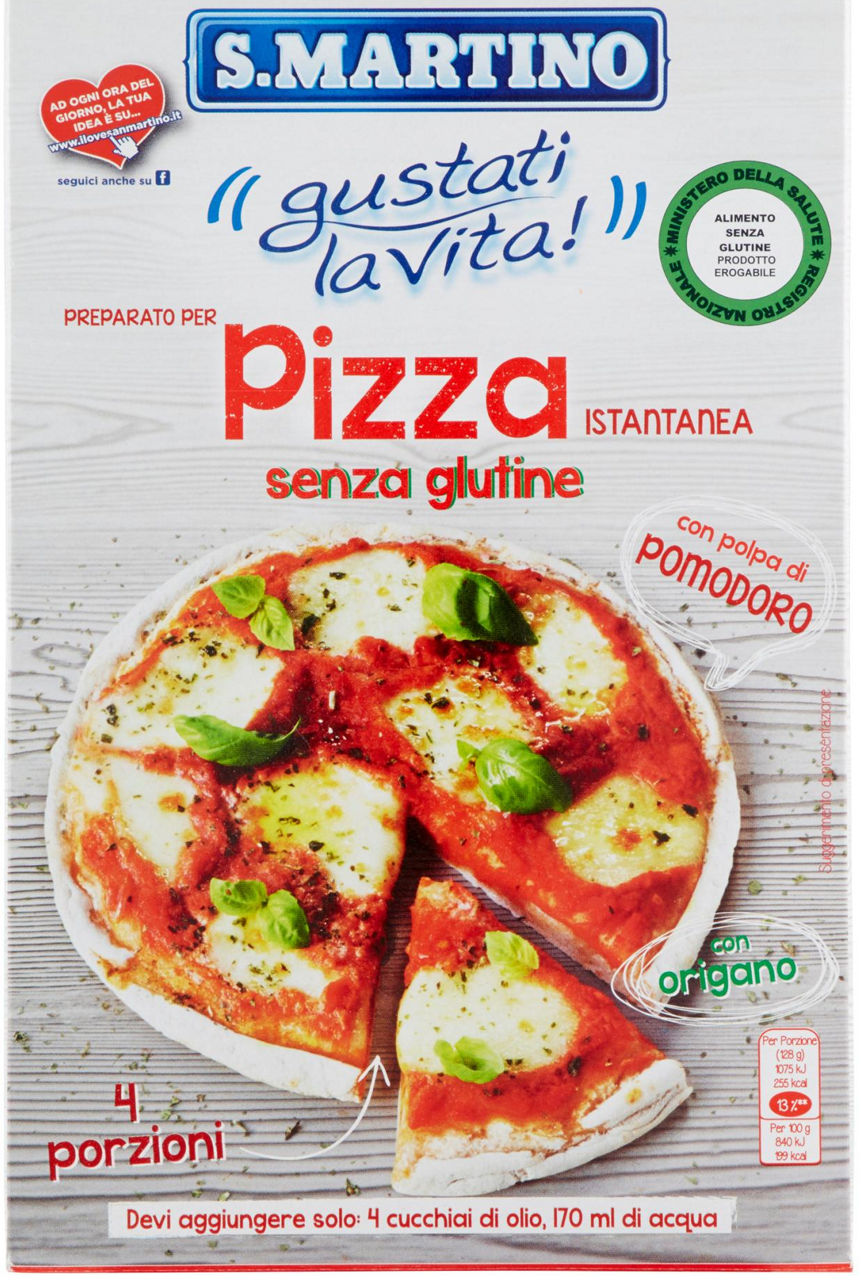 PREPARATO PER PIZZA ISTANTANEA SENZA GLUTINE 460 g - 0