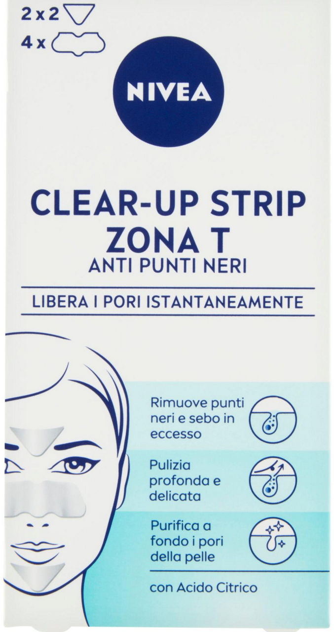 CEROTTI NIVEA VISAGE CLEAR-UP STRIP  ZONA T ASS.4 NASO+2 FR.MENTO - 0