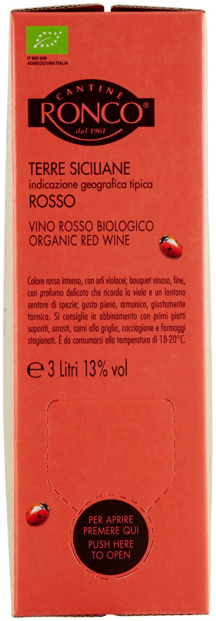 VINO ROSSO TERRE SICILIANE IGT BIO BAG IN BOX 3 lt - Immagine 21