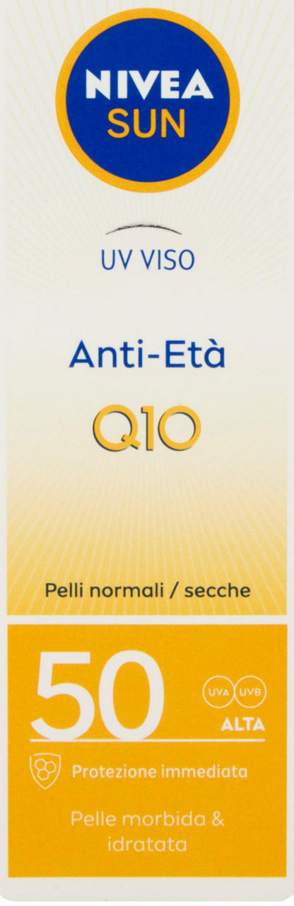Crema Viso Anti-Età Q10 Pelli normali / secche FP 50 Alta 50 ml - 0