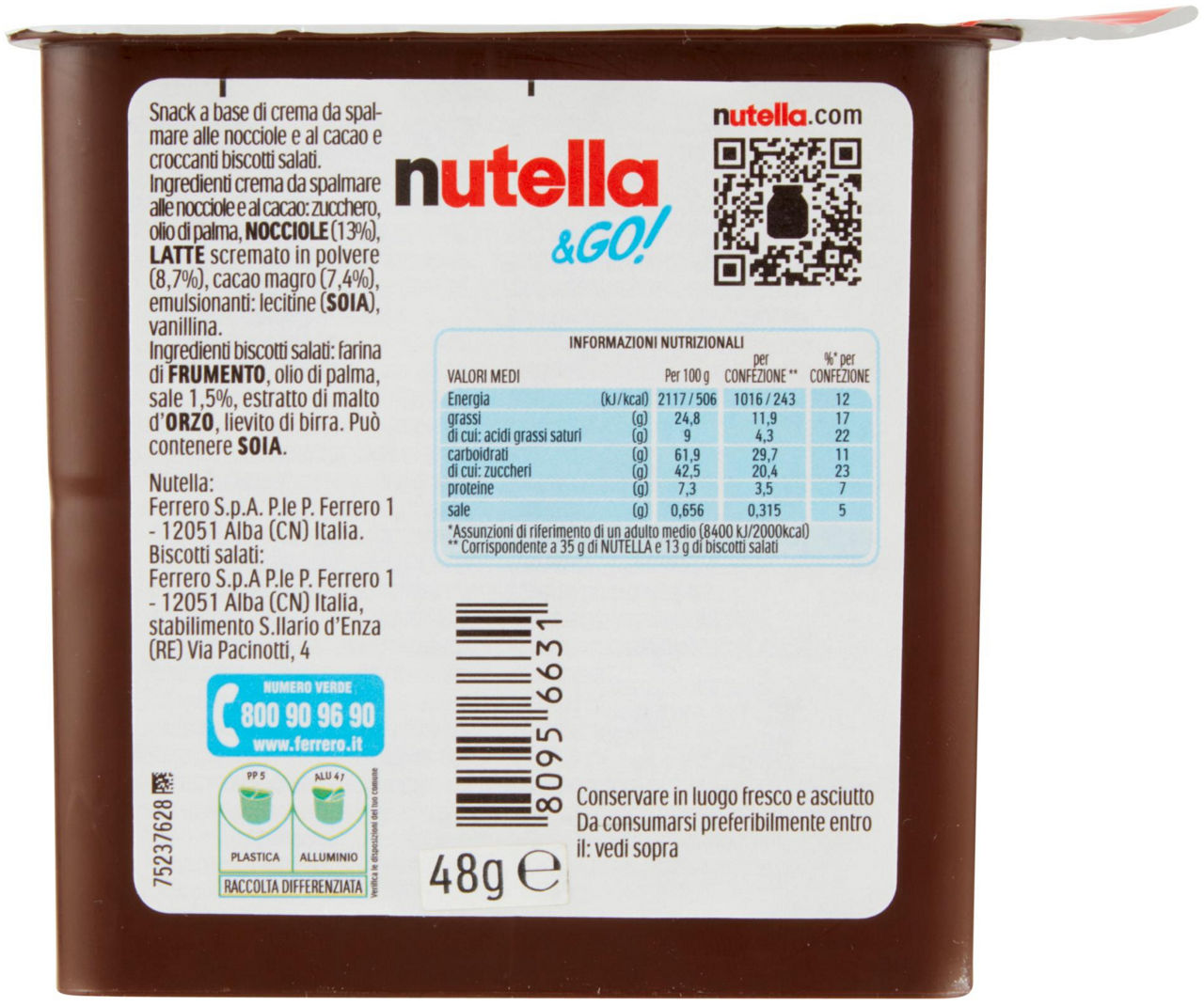 NUT & GO T1 NUTELLA BARATTOLO G 48 - Immagine 21