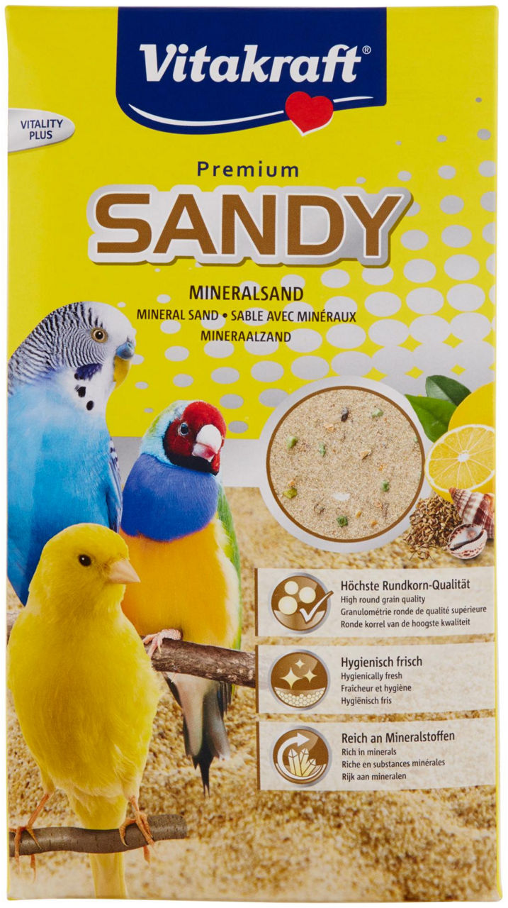 Sabbia per uccelli vitakraft cartone 2 kg.