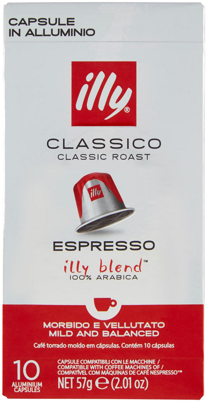 Illy 10 capsule gusto classico compatibili nespresso g 57
