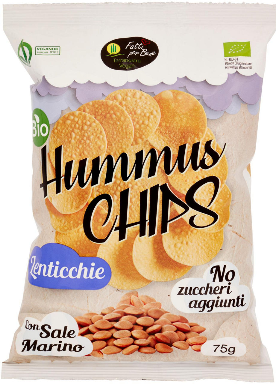 Chips di lenticchie hummus terra nostra  vegan 75g