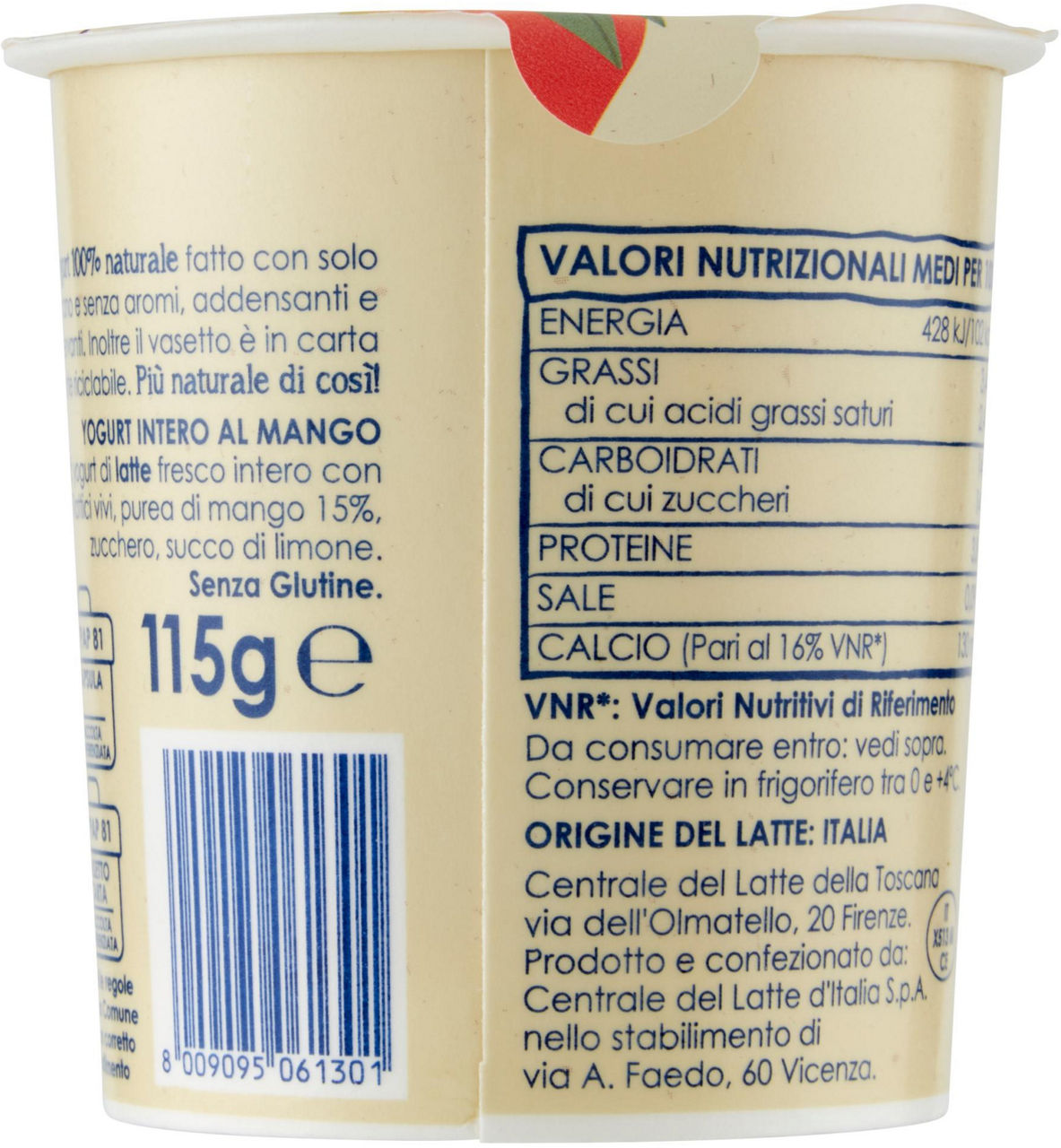 Yogurt da latte toscano al mango 115 gr - Immagine 21