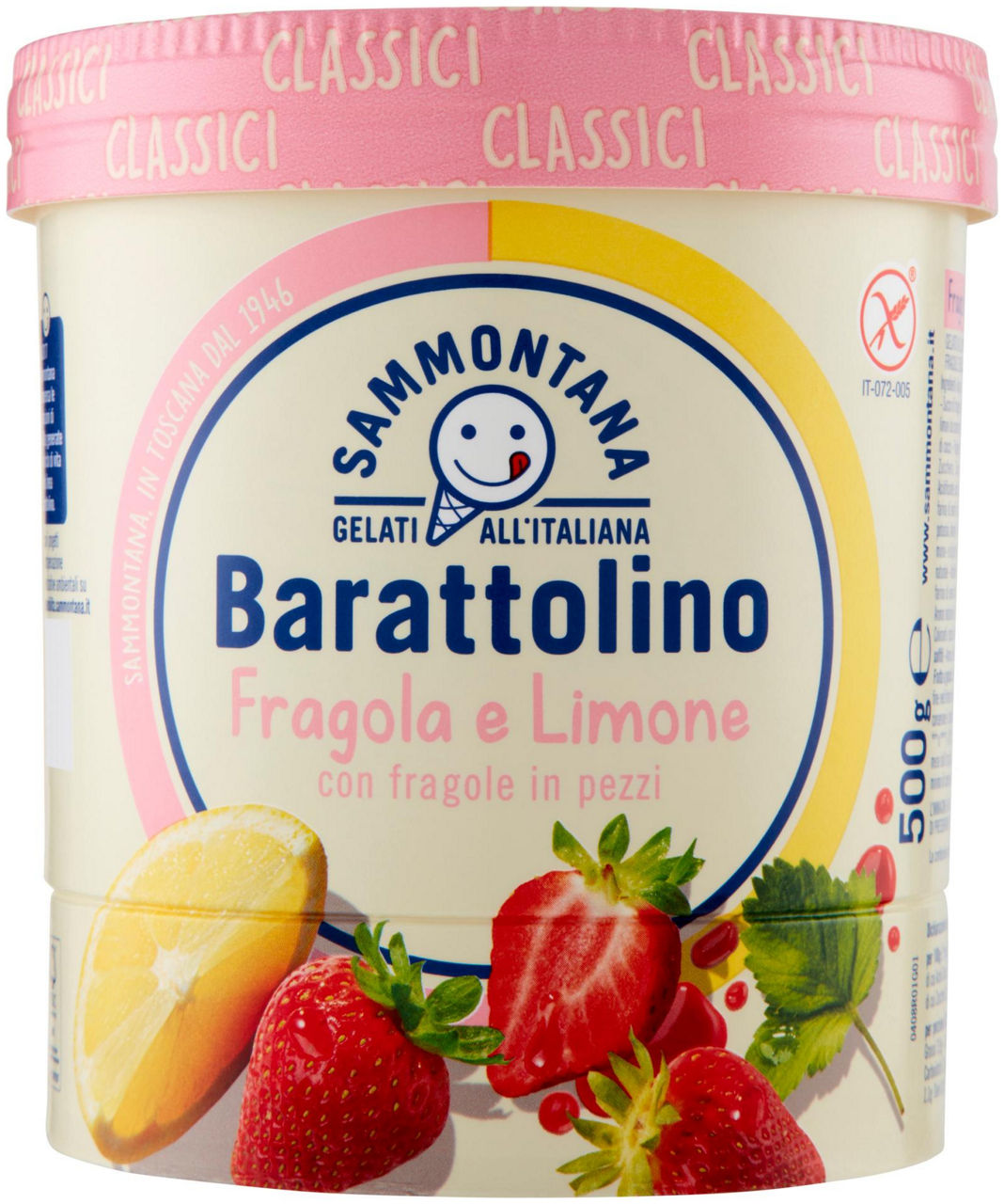 Gelato alla fragola e limone 500 gr