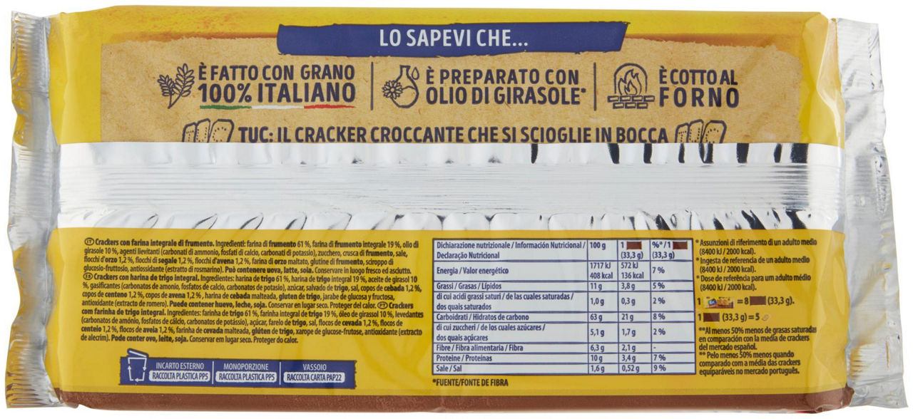 Tuc Cracker Integrale cotto al forno - 267g - 2