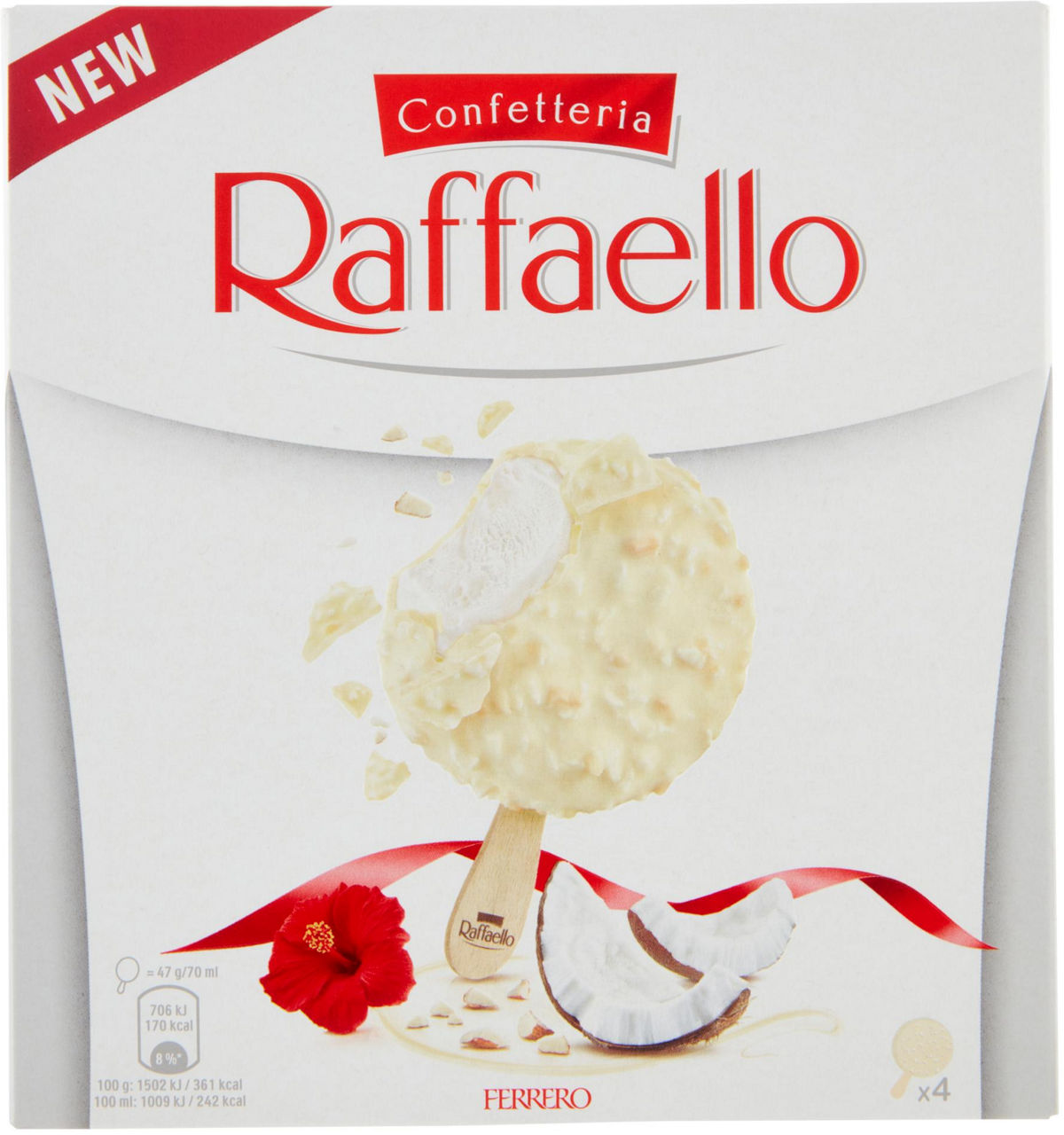 Stecco gelato raffaello 4 pz 188 gr