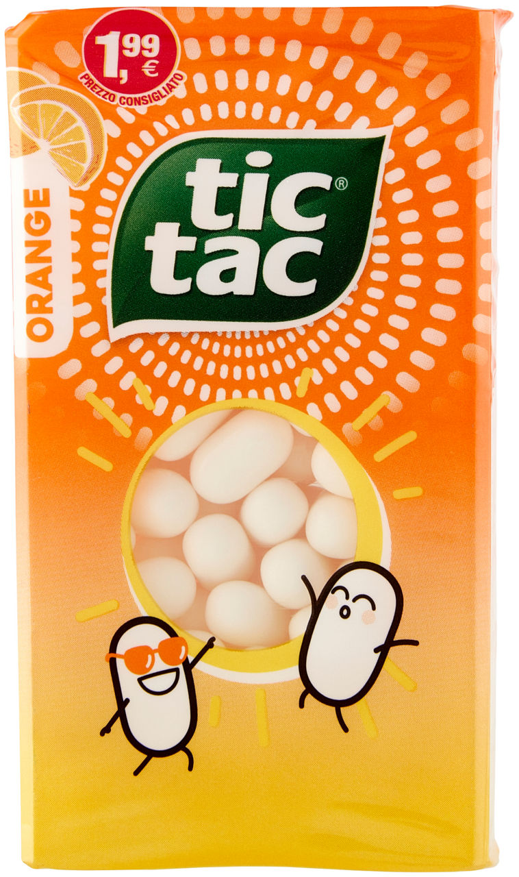 Caramelle dure tic tac all'arancia 49 gr