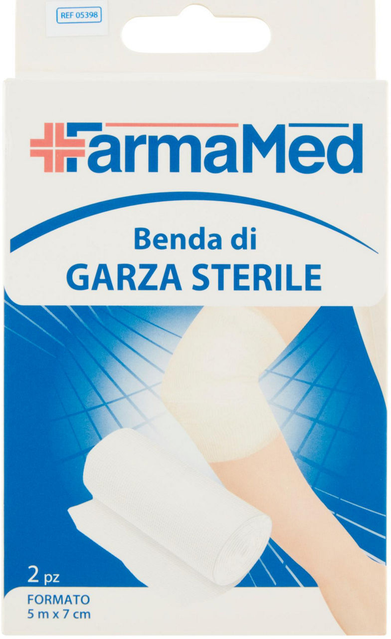 BENDA DI GARZA STERILE FARMAMED 5MX7CM PZ 2 - 0