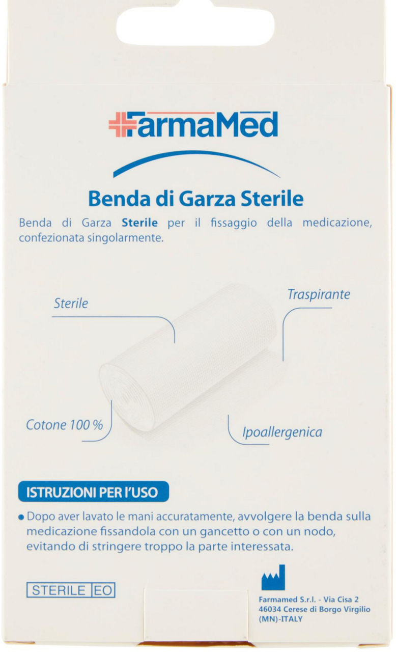 BENDA DI GARZA STERILE FARMAMED 5MX7CM PZ 2 - 4