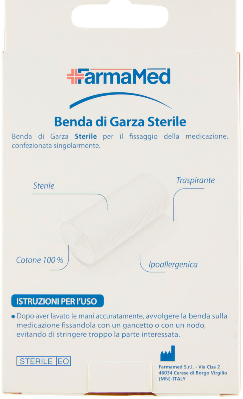 BENDA DI GARZA STERILE FARMAMED 5MX7CM PZ 2 - 5