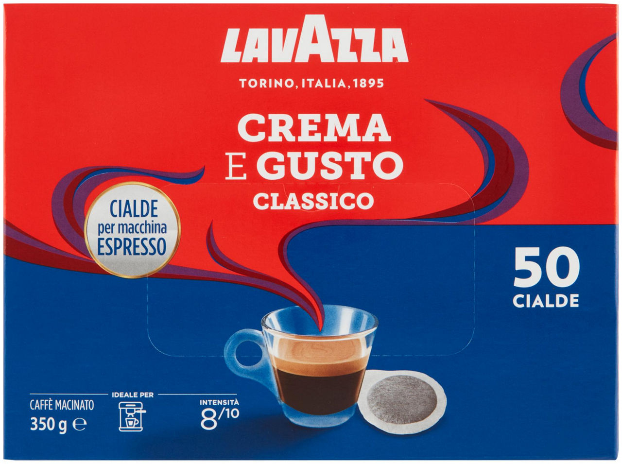 Cialde ese crema e gusto espresso lavazza 50pz scatola g 350