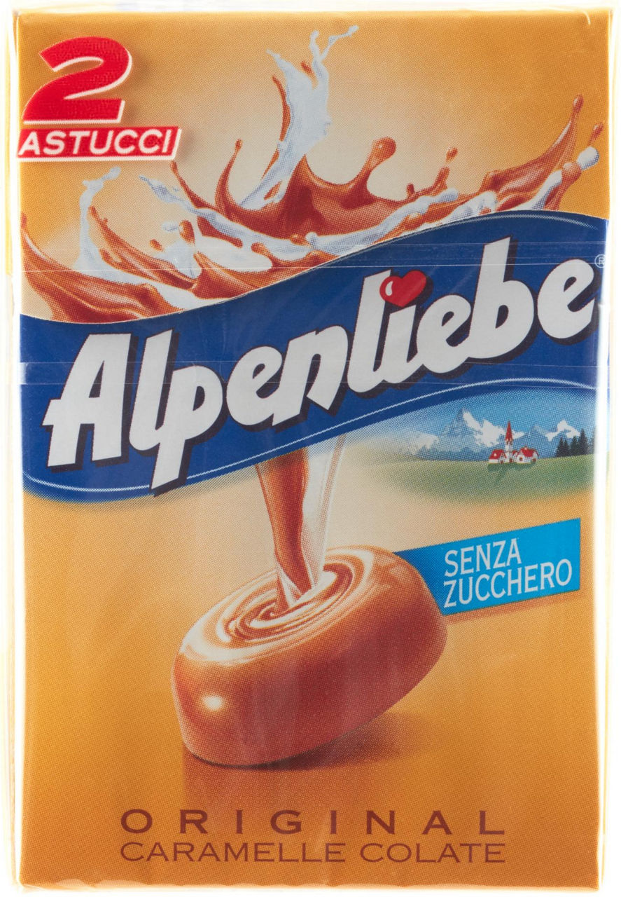 Caramelle alpenliebe original senza zucchero perfetti astuccio bipack  gr 49x2