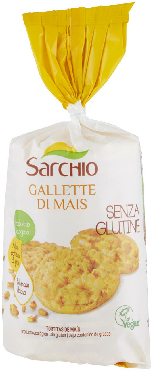 Gallette di mais senza glutine  biologiche sacchetto 100 g