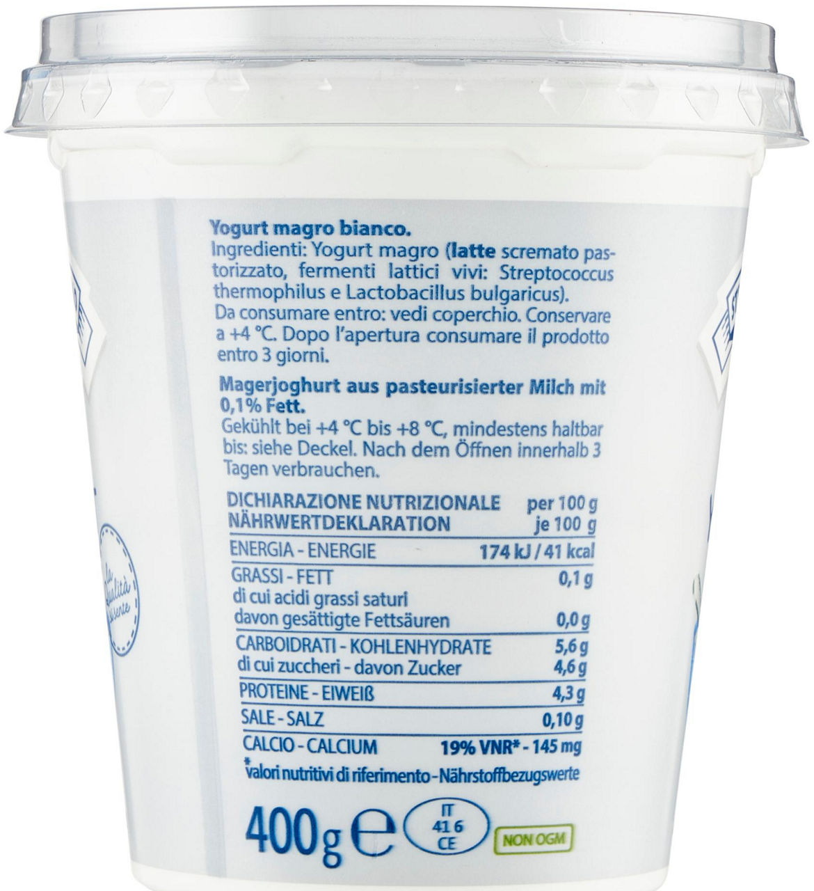 Yogurt bianco magro 400 gr - Immagine 31