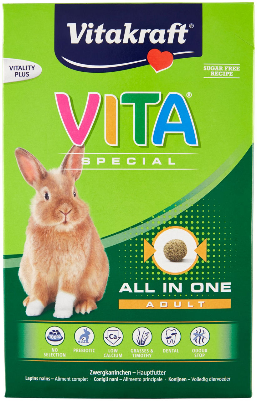 Vita special regular per conigli vitakraft g 600 g