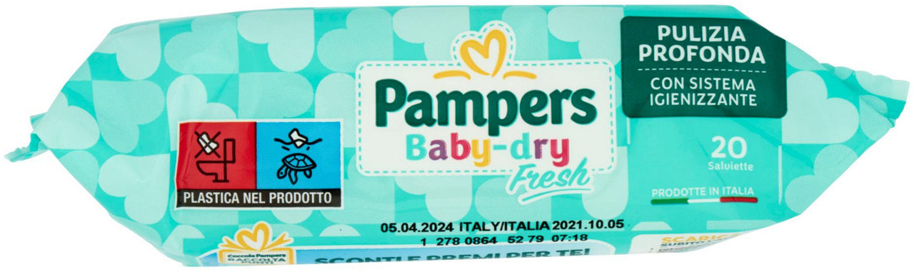 SALVIETTE PAMPERS BABY DRY TRAVEL X20 FLOW PACK PZ1 - 5