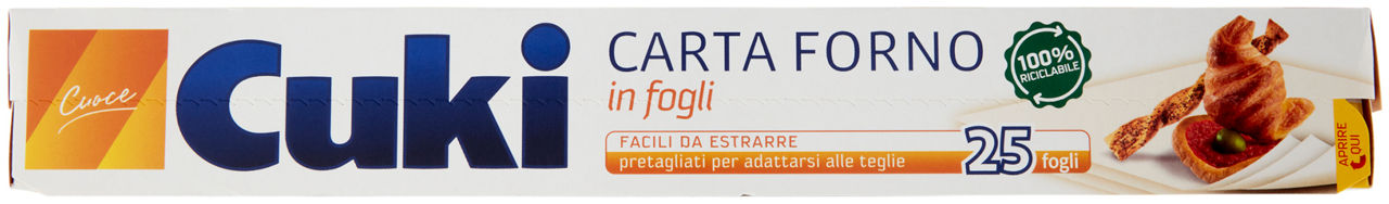 CARTA FORNO CUKI 9,5 MT. FOGLI CM.33X38 X 25 SCATOLA PZ.1 - 0