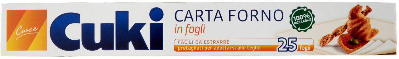 CARTA FORNO CUKI 9,5 MT. FOGLI CM.33X38 X 25 SCATOLA PZ.1 - 4