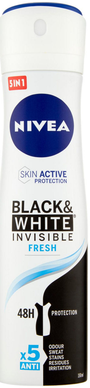 Deodorante invisible black&white fresh nivea spray 150ml