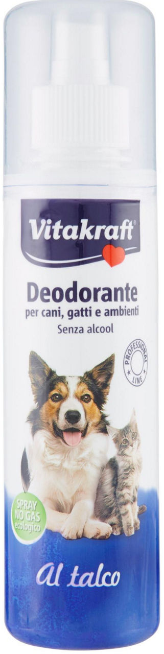 Deodorante spray per gatti al talco flacone 250 ml